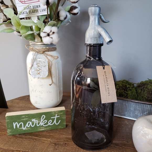 Magnolia Homes Other - NWT Magnolia Home Tinted Glass Seltzer Bottle